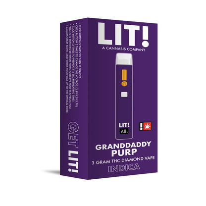 THC VAPE 3 GRAMS INDICA LIT!